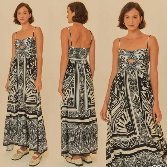 FARM Rio Mandalina Long Dress Size M - Picture 2 of 9